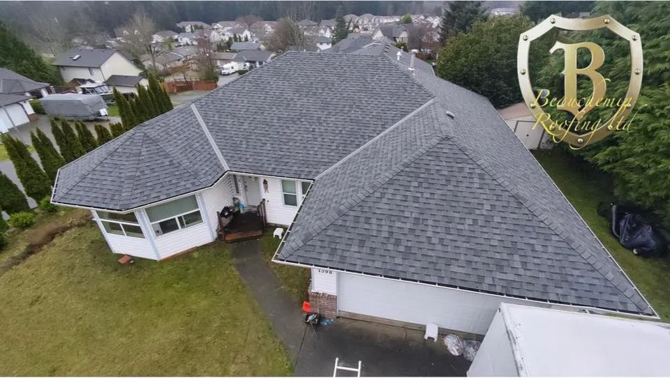 Professional roofing project complete