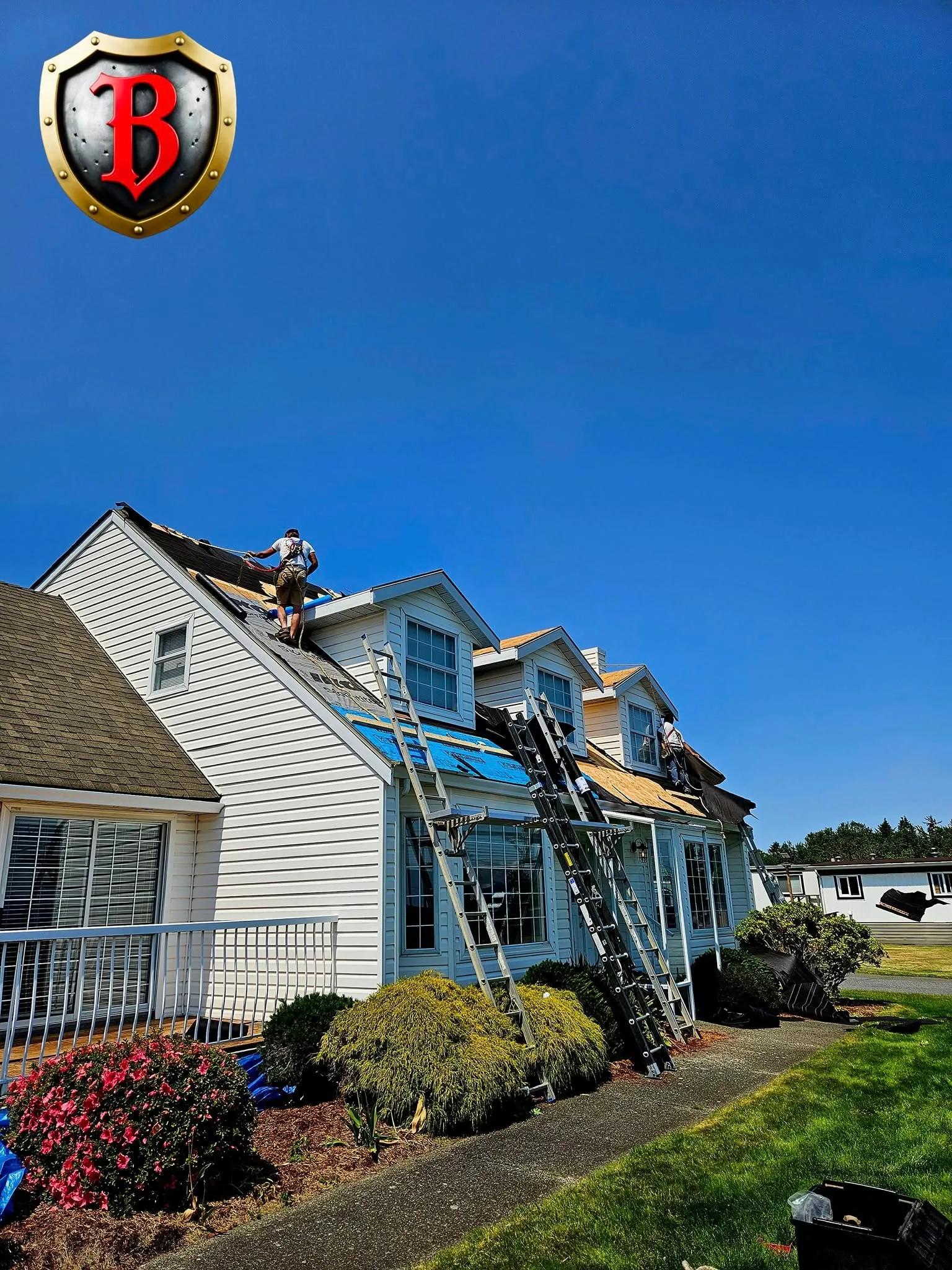 Cedar shake roofing project