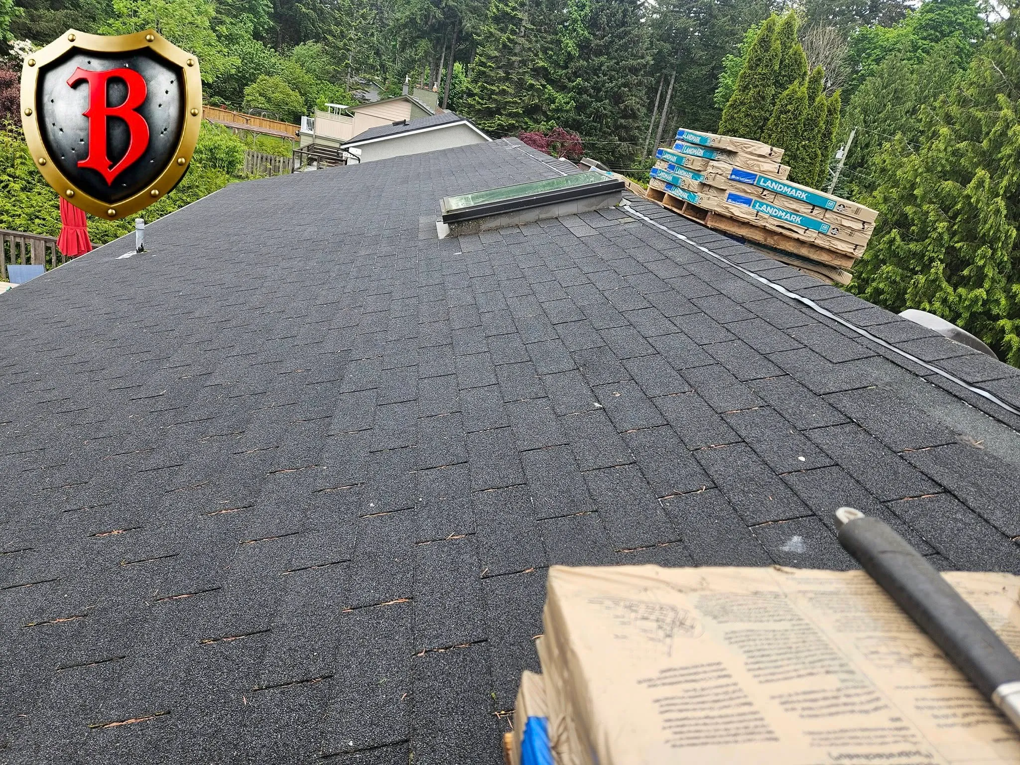 Satisfied customer roof completion