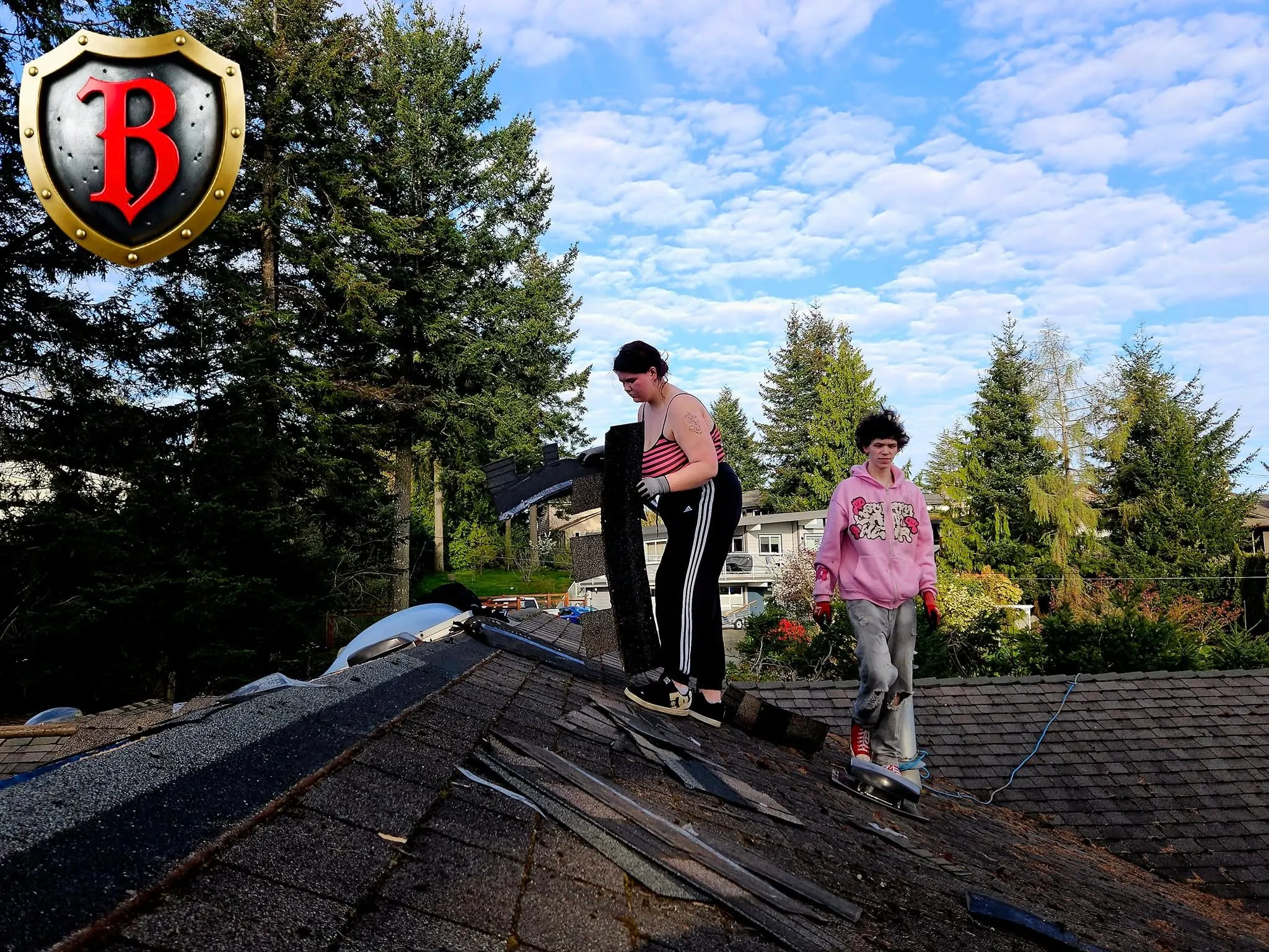 Satisfied customer roof completion